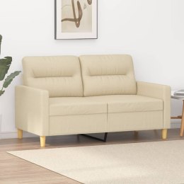 2-OSOBOWA SOFA KREMOWA 120CM TAPICEROWANA TKANINĄ