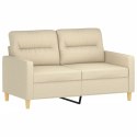 2-OSOBOWA SOFA KREMOWA 120CM TAPICEROWANA TKANINĄ