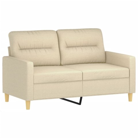 2-OSOBOWA SOFA KREMOWA 120CM TAPICEROWANA TKANINĄ