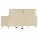 2-OSOBOWA SOFA KREMOWA 120CM TAPICEROWANA TKANINĄ