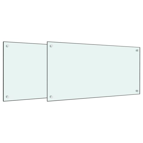 PANELE OCHRONNE DO KUCHNI BIAŁE 2 SZT. 80X60CM SZKŁO