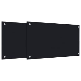 PANELE OCHRONNE DO KUCHNI CZARNE 2 SZT. 70X40CM SZKŁO