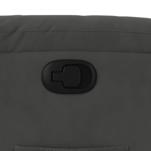 PODNOSZONY FOTEL ROZKŁADANY CIEMNOSZARY MIKROFIBRA