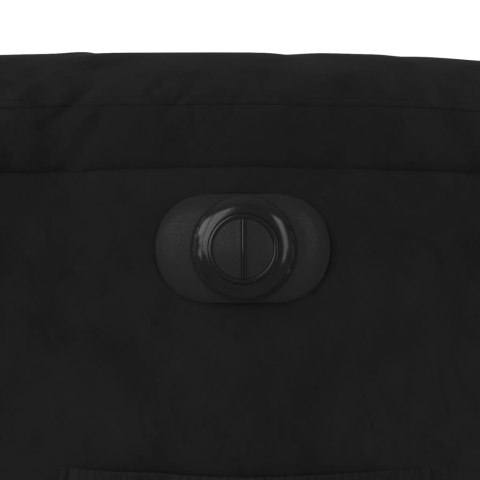 PODNOSZONY FOTEL ROZKŁADANY CZARNY MIKROFIBRA