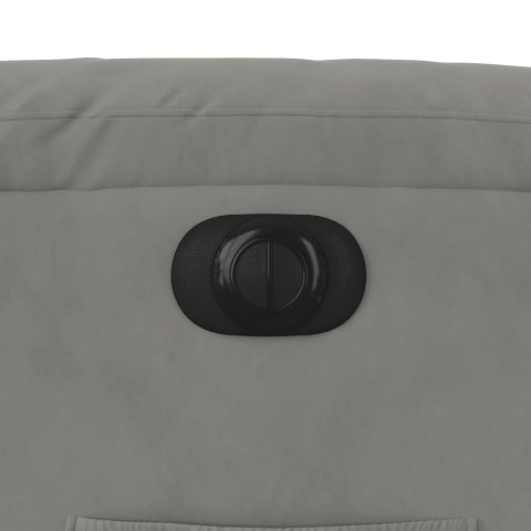 PODNOSZONY FOTEL ROZKŁADANY JASNOSZARY MIKROFIBRA