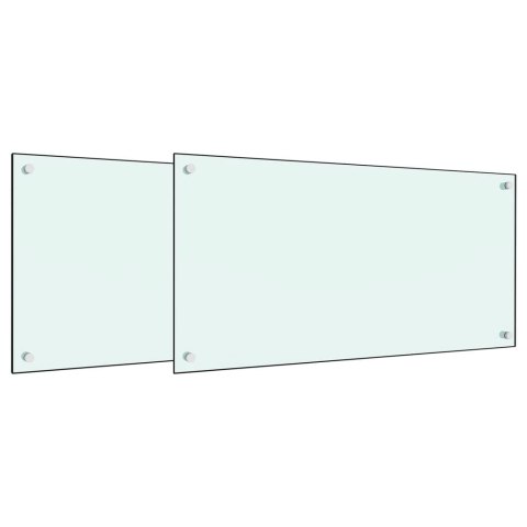 PANELE OCHRONNE DO KUCHNI BIAŁE 2 SZT. 80X50CM SZKŁO