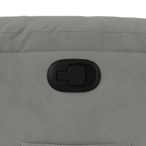 PODNOSZONY FOTEL ROZKŁADANY JASNOSZARY MIKROFIBRA