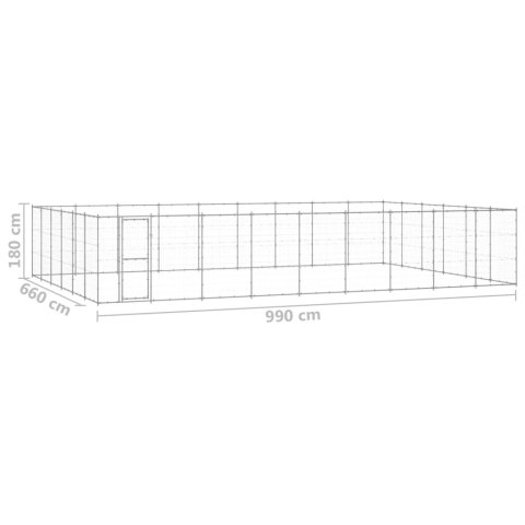 KOJEC ZEWNĘTRZNY DLA PSA STAL GALWANIZOWANA 65,34M²