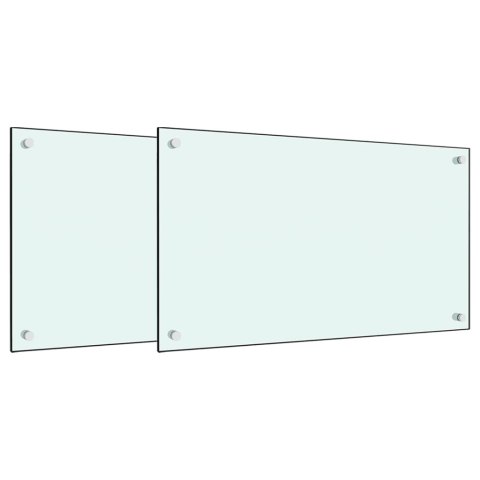PANELE OCHRONNE DO KUCHNI BIAŁE 2 SZT. 70X50CM SZKŁO
