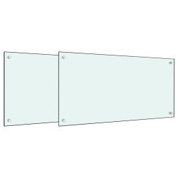 PANELE OCHRONNE DO KUCHNI BIAŁE 2 SZT. 80X40CM SZKŁO