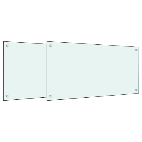 PANELE OCHRONNE DO KUCHNI BIAŁE 2 SZT. 80X40CM SZKŁO
