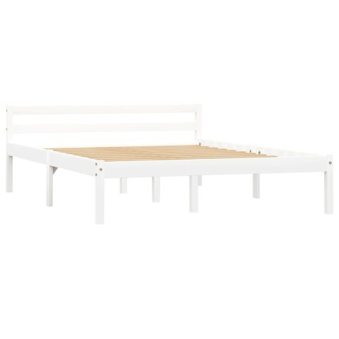 RAMA ŁÓŻKA BIAŁA LITE DREWNO SOSNOWE 140X 200CM