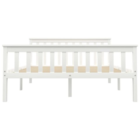 RAMA ŁÓŻKA BIAŁA LITE DREWNO SOSNOWE 140X 200CM