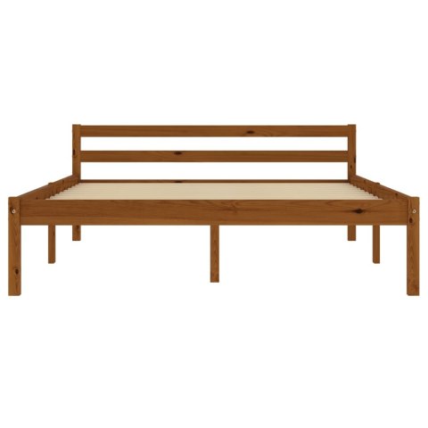 RAMA ŁÓŻKA MIODOWY BRĄZ LITE DREWNO SOSNOWE 120X 200CM