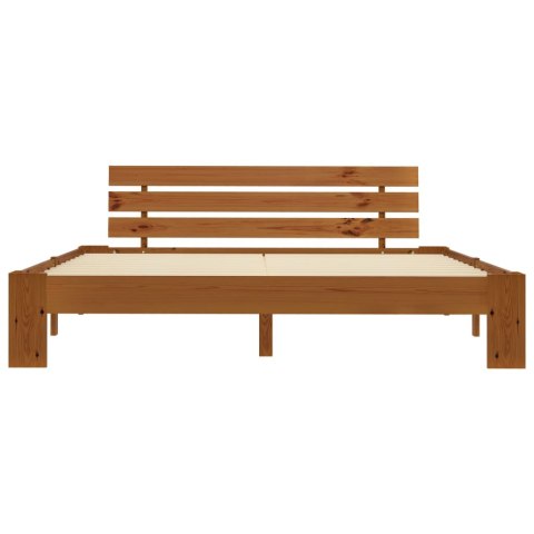 RAMA ŁÓŻKA MIODOWY BRĄZ LITE DREWNO SOSNOWE 180X 200CM