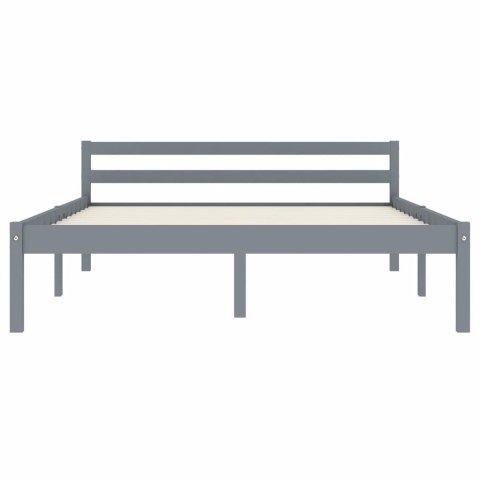 RAMA ŁÓŻKA SZARA LITE DREWNO SOSNOWE 120X 200CM