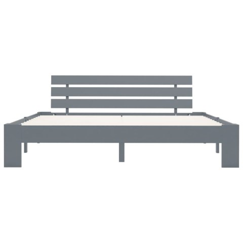 RAMA ŁÓŻKA SZARA LITE DREWNO SOSNOWE 160X 200CM