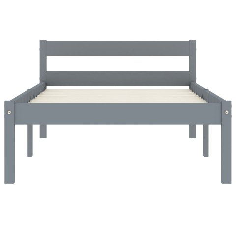 RAMA ŁÓŻKA SZARA LITE DREWNO SOSNOWE 90X 200CM