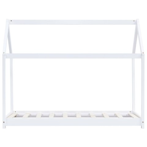 RAMA ŁÓŻKA DZIECIĘCEGO BIAŁA DREWNO SOSNOWE 80X160CM