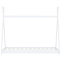 RAMA ŁÓŻKA DZIECIĘCEGO BIAŁA LITE DREWNO SOSNOWE 80X 160CM