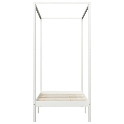 RAMA ŁÓŻKA Z BALDACHIMEM 90X200CM BIAŁA SOSNA