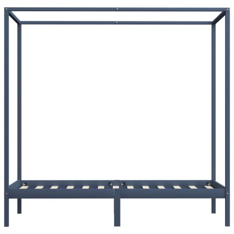 RAMA ŁÓŻKA Z BALDACHIMEM 100X200CM SZARA SOSNA