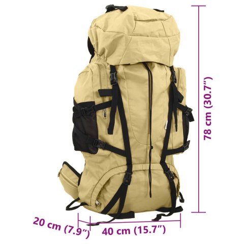PLECAK TURYSTYCZNY KHAKI 80L TKANINA OXFORD WODOODPORNY