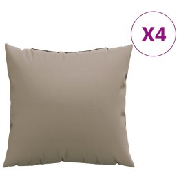 PODUSZKI OZDOBNE 4 SZT. TAUPE 50X50CM TKANINA