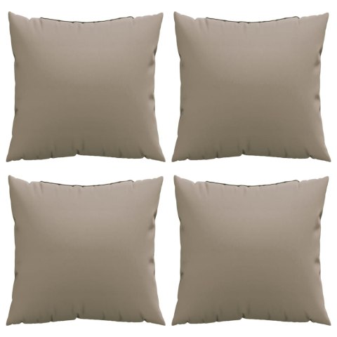 PODUSZKI OZDOBNE 4 SZT. TAUPE 50X50CM TKANINA