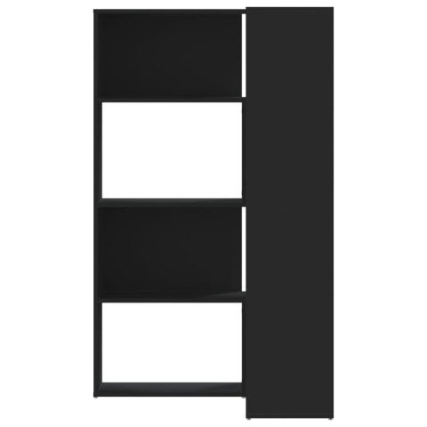 4-POZIOMOWY REGAŁ NAROŻNY CZARNY 85X85X140CM