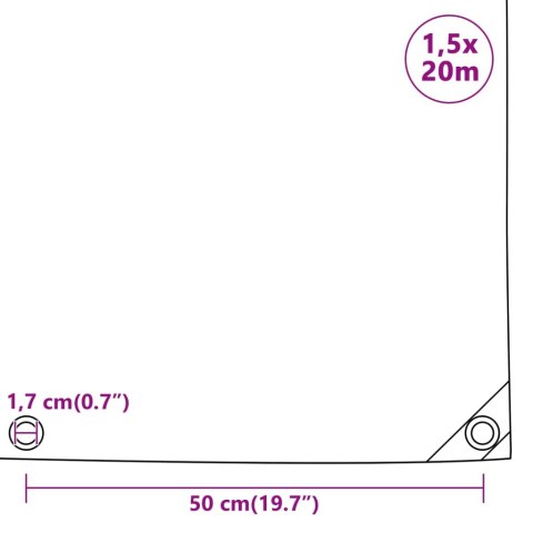PLANDEKA 650G/M² 1,5X 20M