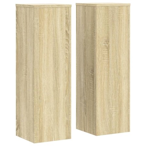 STOJAKI NA ROŚLINY 2 SZT DĄB SONOMA 25X25X80CM