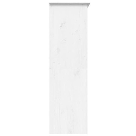 SZAFA BODO BIAŁA 146X53,5X173CM LITE DREWNO SOSNOWE