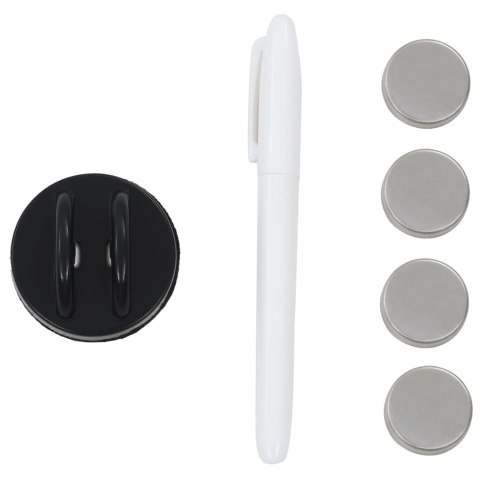 ŚCIENNA TABLICA MAGNETYCZNA SZKLANA CZARNA 60X 40CM