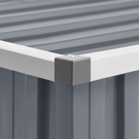 SZOPA OGRODOWA SZARA 195X198X159CM STAL GALWANIZOWANA