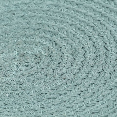 MATY NA STÓŁ 6 SZT. GŁADKIE ZIELONE 38CM OKRĄGŁE BAWEŁNA