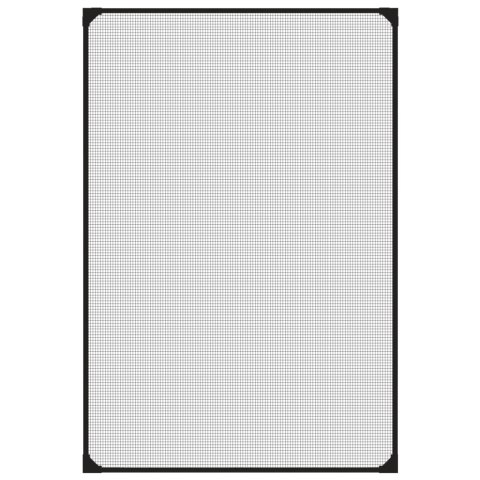 MOSKITIERA NA OKNO OKIENNA MAGNETYCZNA Z MAGNESEM MOCNA ANTRACYTOWA 80X120CM