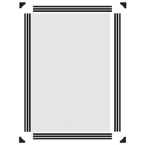 MOSKITIERA NA OKNO OKIENNA MAGNETYCZNA Z MAGNESEM MOCNA ANTRACYTOWA 80X120CM