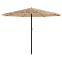PARASOL OGRODOWY NA STALOWYM SŁUPKU BRĄZOWY 324X324X247CM