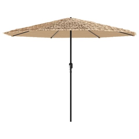 PARASOL OGRODOWY NA STALOWYM SŁUPKU BRĄZOWY 324X324X247CM