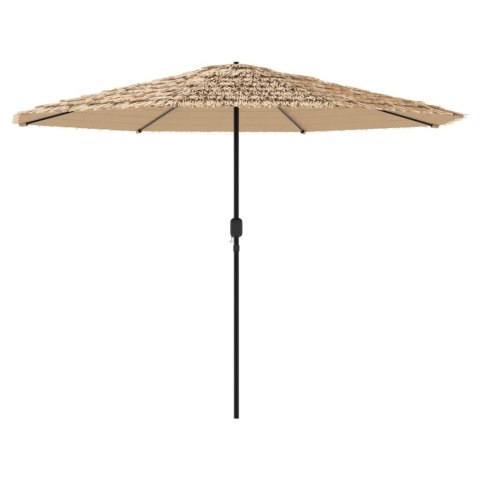PARASOL OGRODOWY NA STALOWYM SŁUPKU BRĄZOWY 324X324X247CM