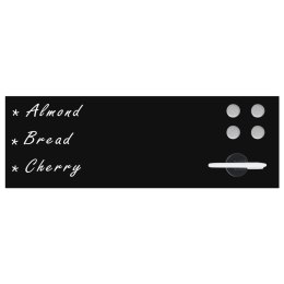 ŚCIENNA TABLICA MAGNETYCZNA SZKLANA CZARNA 60X 20CM