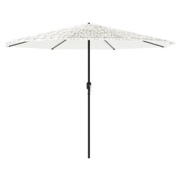 PARASOL OGRODOWY NA STALOWYM SŁUPKU BIAŁY 324X324X247CM