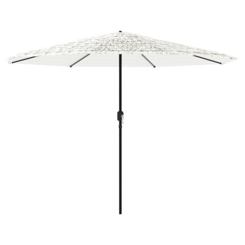 PARASOL OGRODOWY NA STALOWYM SŁUPKU BIAŁY 324X324X247CM
