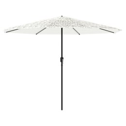 PARASOL OGRODOWY NA STALOWYM SŁUPKU BIAŁY 388X388X248CM