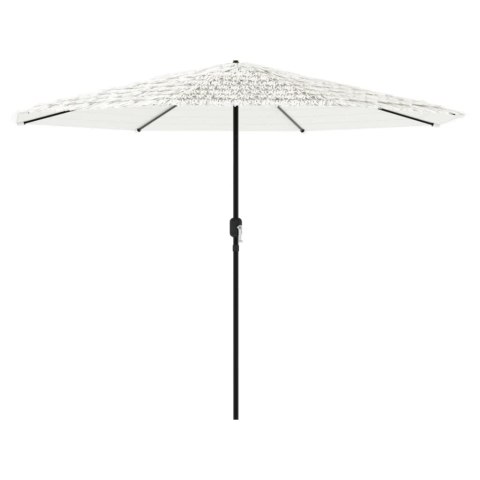 PARASOL OGRODOWY NA STALOWYM SŁUPKU BIAŁY 388X388X248CM