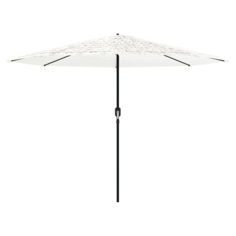 PARASOL OGRODOWY NA STALOWYM SŁUPKU BIAŁY 388X388X248CM