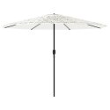 PARASOL OGRODOWY NA STALOWYM SŁUPKU BIAŁY 388X388X248CM