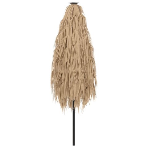 PARASOL OGRODOWY Z LED STALOWY SŁUPEK BRĄZOWY 223X223X231CM