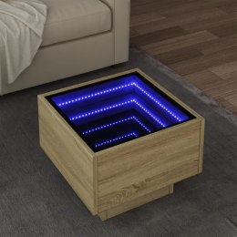 STOLIK BOCZNY Z LED DĄB SONOMA 40X40X30CM